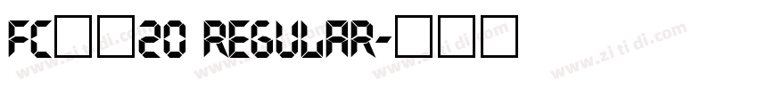 FC数字20 Regular字体转换